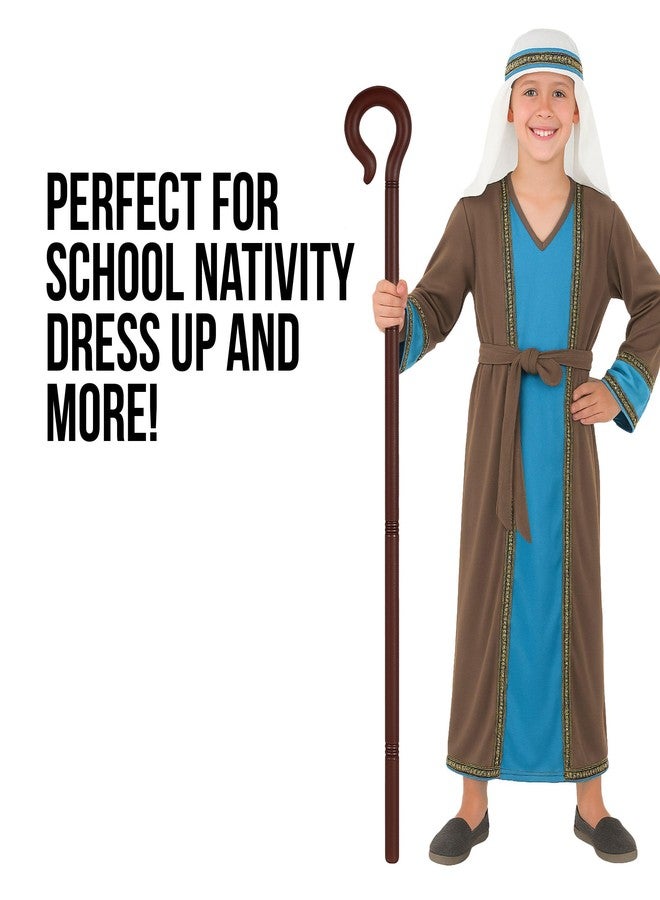 fun shack St Joseph Costume for Kids with Cane, Saint Joseph Costume Kids, Boys Bible Costumes, Nativity Costumes for Boys, Medium - Image 4